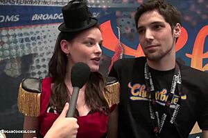 Petite asian teen with big tits teases in amateur chaurbate video at expo