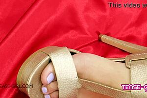 Beautiful Brunette College Student Shares Her Interview and Massage Experience on Sofa