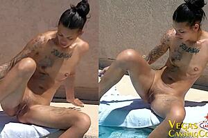 chanel west naked fun with sucking and fucking at pool