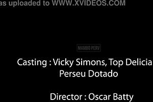 vicky simons tall brazilian cutie rides cowgirl with buttplug gaping and dirty talk in 2on1