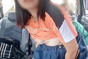 Public Scandal: Pinay Deepthroats and Rides in Car Close-Up