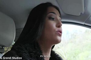 Nuria Millan in broken car gangbang, deepthroating big black cocks. 😱