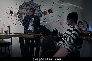 Stepsisters Serena Santos And Leana Lovings Play Ouija With Stepbrothers