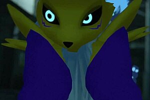Renamon Gets Railed Outdoors