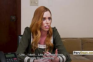 Redhead Student Seduces Teacher for Forbidden Desk Domination