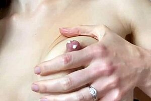 breastmilk spraying as lactating milf orgasms with dildo.