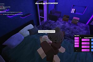 Blonde whore in Roblox porn, contrasting virtual and real desires.