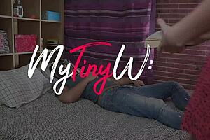 Blonde teen skips book for anal with bf