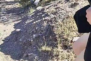 Horny stepniece stops for quick fuck