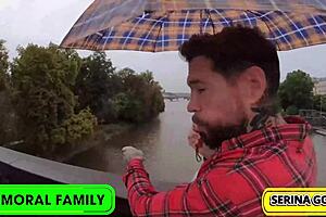 Dean and dans double pussy pounding of petite 18+ serina gomez in prague