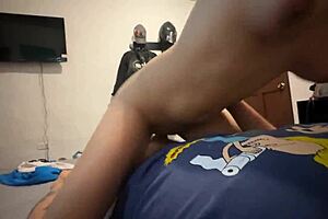 My stepmom gets mad at my mess but loves my big cock