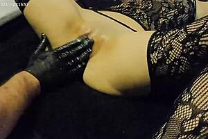 Young slim Lola Spice tries big dildo for orgasm