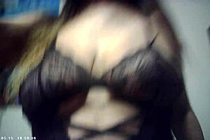 Behind scenes porn shoot with glasses cam and wrestling