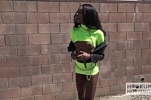 Gorgeous ebony slut chanel skye gets her ass pounded rough