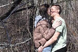 Caught roughly fucking young 18+ slut in forest