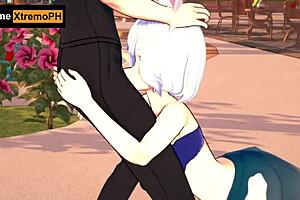 Cat girl fucked hard on the beach