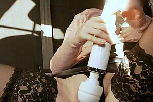 Busty babe feels intense pleasure playing with huge dildo in taxi, screaming at orgasm