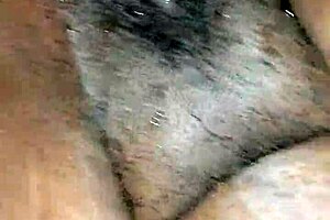 Ebony Amateur's Pussy Squirts From Monster Cock Fucking