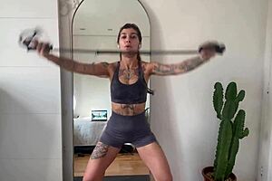 nikatsu leads the warm up and stretch training session for curvy babes