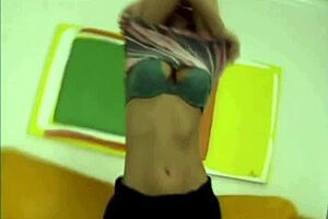 blonde babe with big tits gets fucked by monster cock in interracial scene