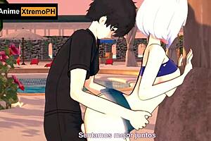 Cat girl fucked hard on the beach