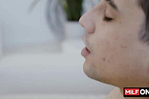 Look at that blonde MILF's pussy getting banged!