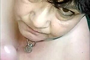 Marie the slave sucks three cocks and swallows cum in mouth