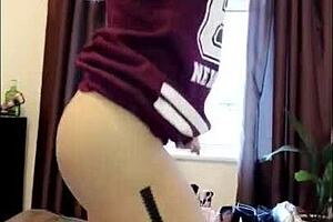 Naughty British slut flashes ass and gets interracial facial with monster cock at lover's home in London part 1