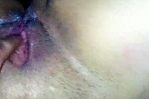 Amateur displays her creamy wet pussy in detail