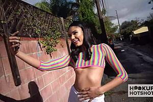 Small tittied babe viva athena rides and sucks her hookups, milking them dry