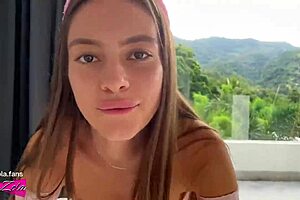 Busty 18yo Girl Enjoys Intimate Moments with Big Cock