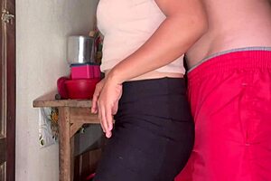 Hot married woman fills pussy with milk