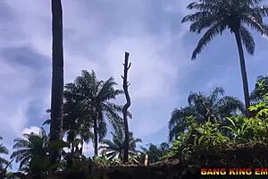 Sex addicted wife wants to be fucked anywhere on the stream path in village