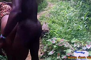 Sex addicted wife wants to be fucked anywhere on the stream path in village