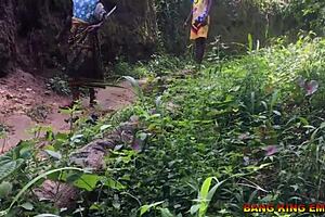 Sex addicted wife wants to be fucked anywhere on the stream path in village