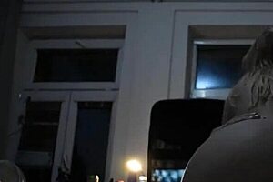 Bold blonde bitch in private amateur threesome swallows creampie without condom.