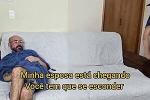 Blindfolded wife gets fucked by my friend in bedroom 😏