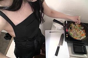 i fucked kaori komachi in a naked apron and creampied her