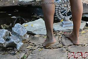 Jet setting jasmine barefoot in the garden foot fetish pov