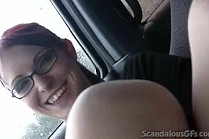 Teen Hottie Masturbates In Public Car