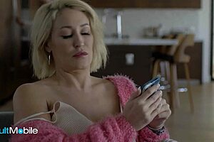 Lucky stepson fucks gorgeous stepmom and cums on her big tits