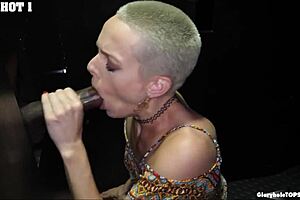 sidra loves swallowing cum at the gloryhole