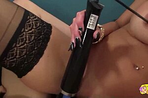 nina elle and alexa grace tested their new and magnificent sex toy in lesbian action