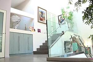 curious blonde wanna learn scissoring with milf