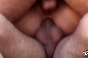 a threesome escalates into a fivesome for this lucky blonde