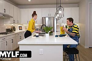 April fools surprise my stepmom wants me to use her toys and fuck her hard