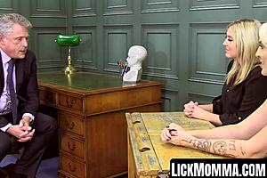 Stepmom Charlie Rae and Gigi Patsy Suck Principal's Cock in Threesome 😏