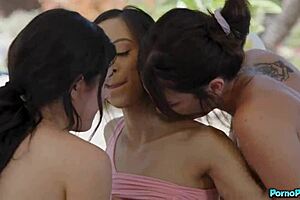 Charlotte Sins Alexia Anders & Theodora Day Have Interracial Lesbian Sex