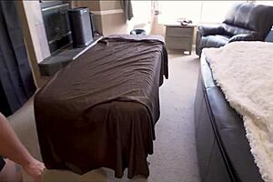 Massage from my step brother's sexy wife feels amazing