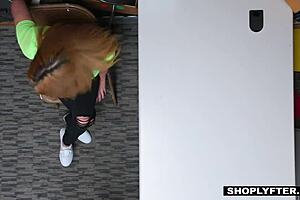 Horny Thick Blonde Teen 18+ Shoplifter Alexa Raye Seduces Security Officer With Big Ass Tits Monster Cock